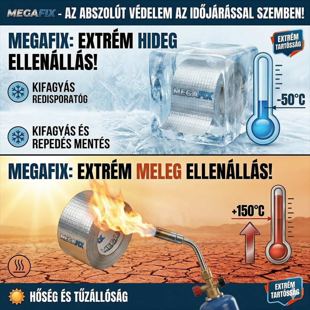 MegaFix™ – A Világelső Butil Technológia: Totális Védelem a Repedések Ellen, Teljesen Vízálló és Garantáltan Spórol Önnek a Költséges Felújításokon!
