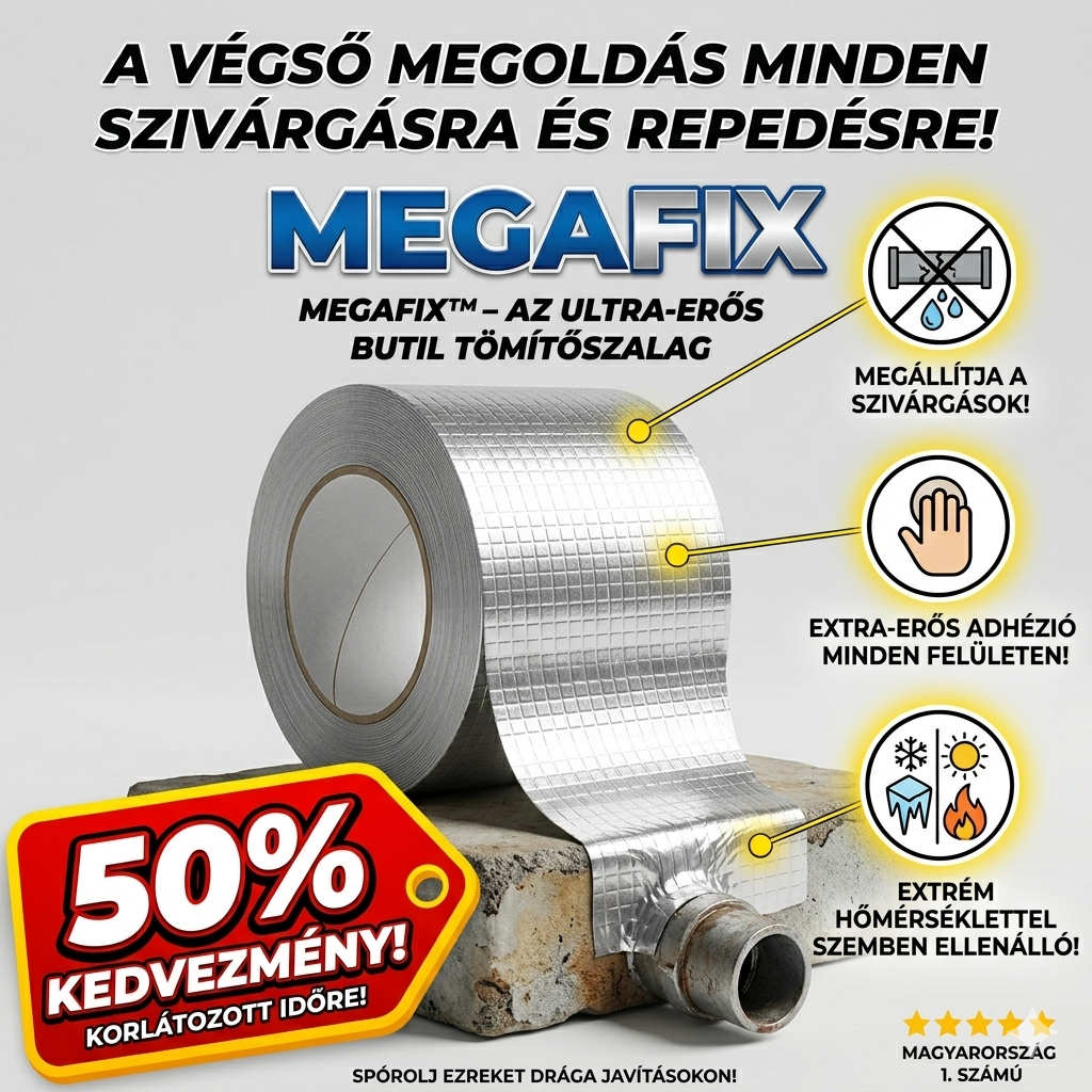 MegaFix™ – A Világelső Butil Technológia: Totális Védelem a Repedések Ellen, Teljesen Vízálló és Garantáltan Spórol Önnek a Költséges Felújításokon!