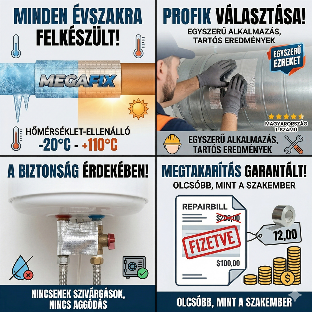 MegaFix™ – A Világelső Butil Technológia: Totális Védelem a Repedések Ellen, Teljesen Vízálló és Garantáltan Spórol Önnek a Költséges Felújításokon!