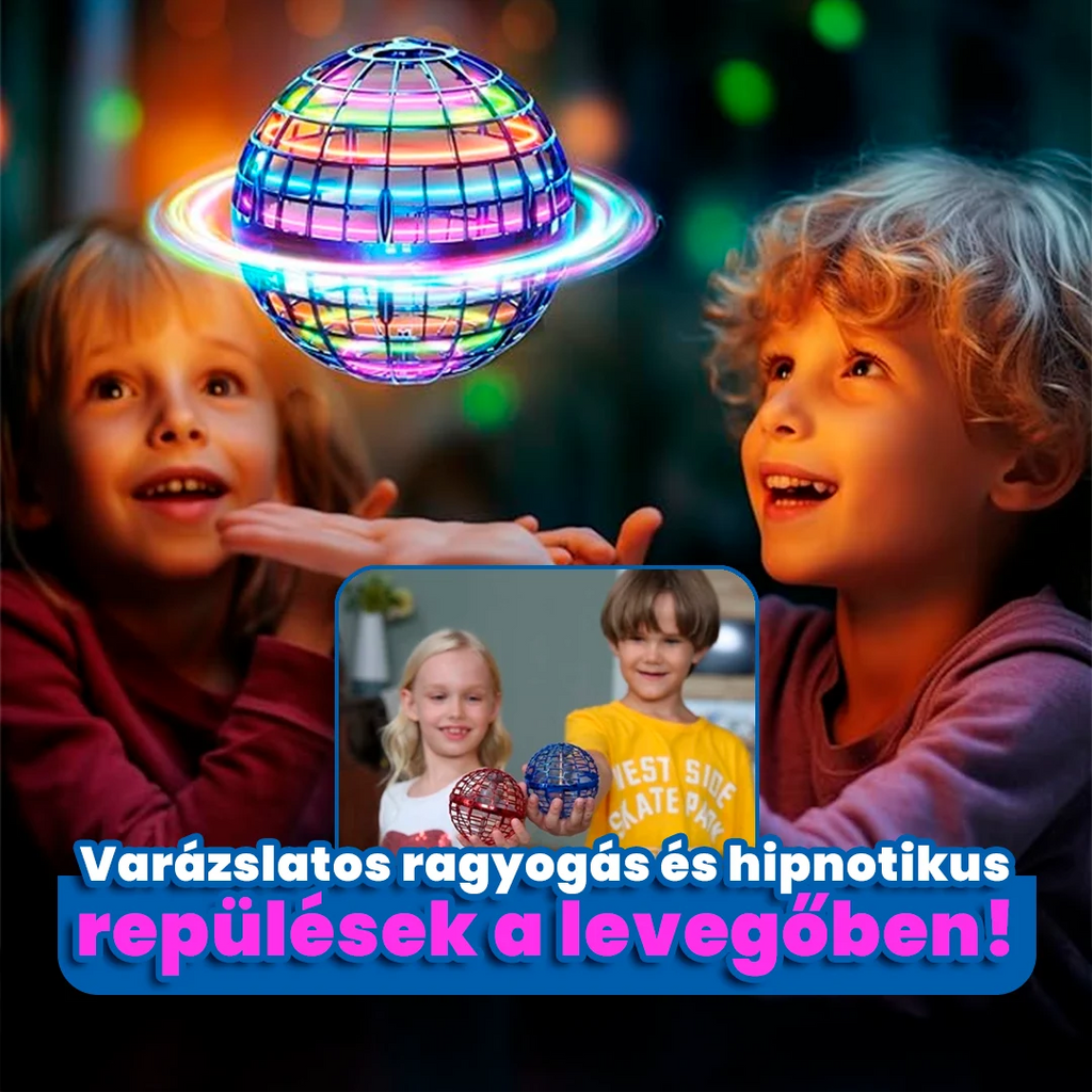 SpinNova™ LED-es Repülő UFO Labda – Visszatérő Dobás Kézmozdulat-Érzékeléssel | Látványos Játék Gyerekeknek és az Egész Családnak